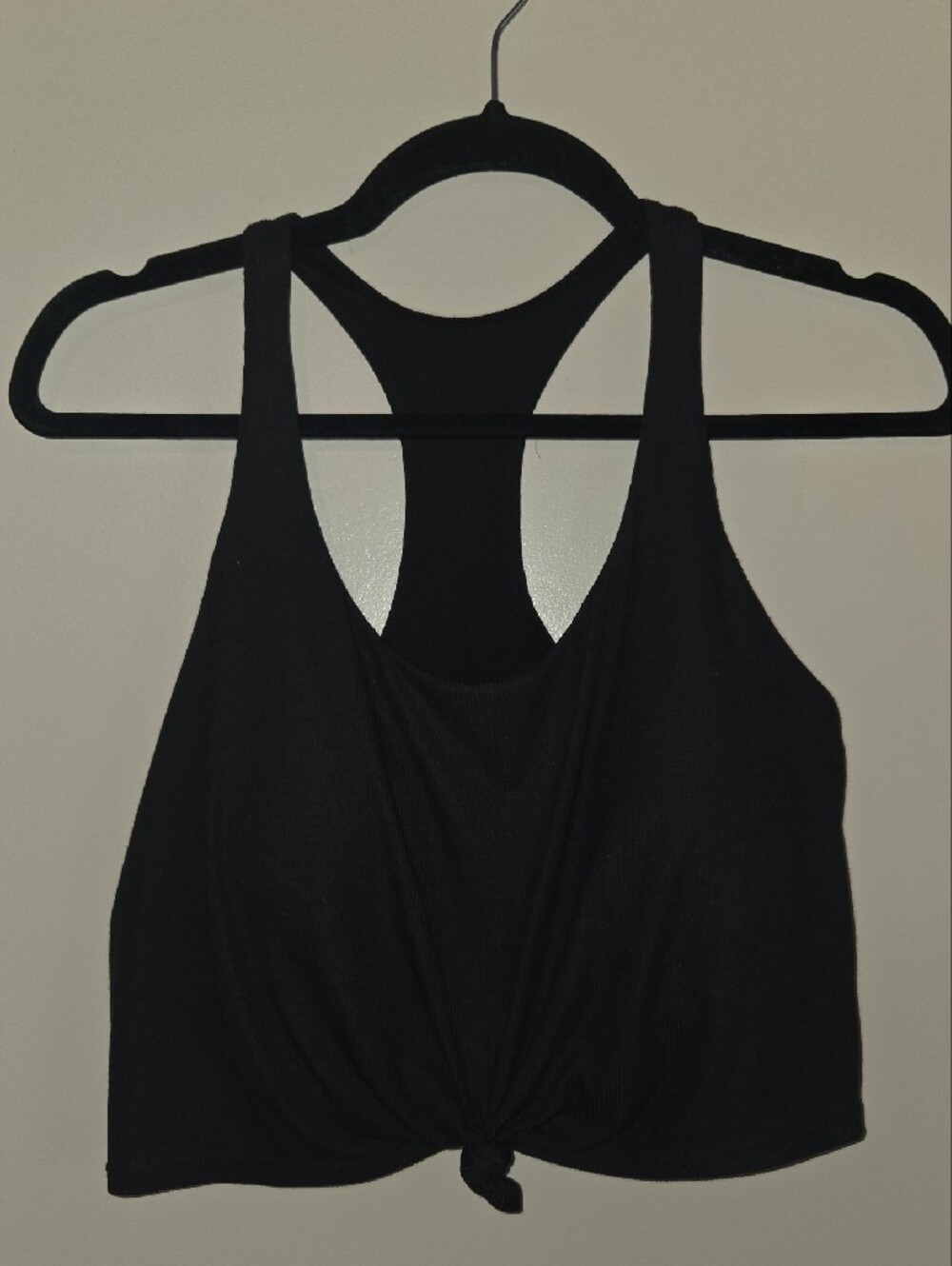 JoyLab Black Knot-Front Crop Tank - Picture 3 of 6